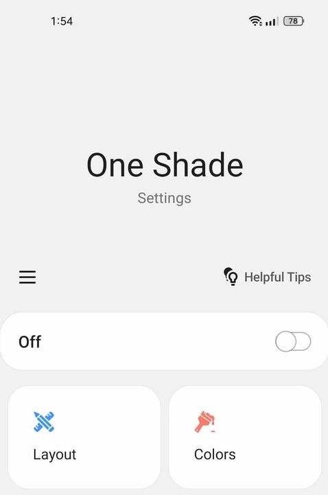 One Shade یک برنامه از برنامه های شخصی سازی گوشی مناسب برای نوتیفکشن‌ها