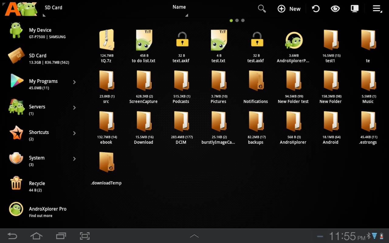 برنامه AndroXplorer Pro File Manager