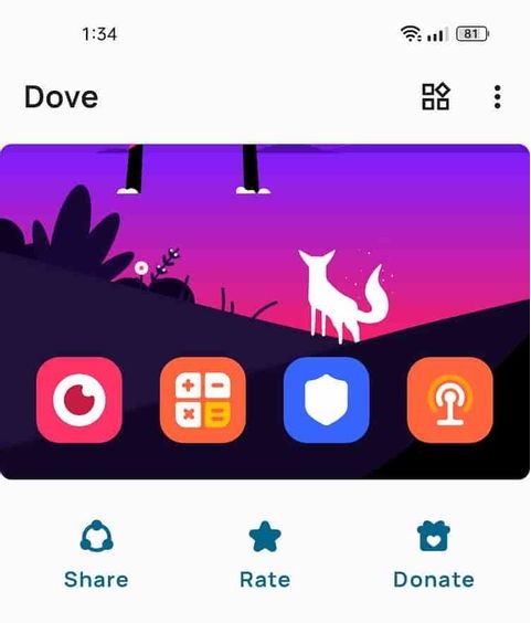 برنامه های شخصی سازی گوشی با عنوان Dove Icon Pack