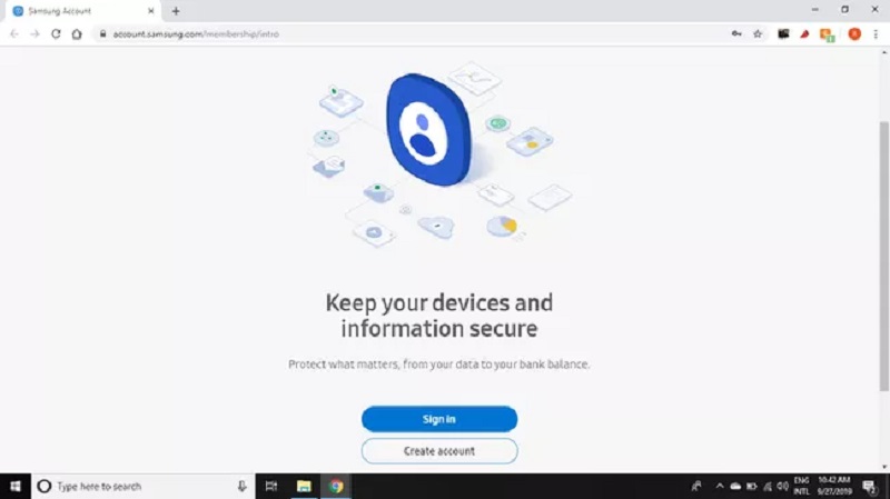ساخت اکانت در سایت سامسونگ با کامپیوتر