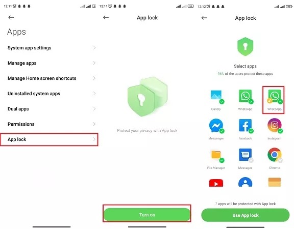 استفاده از برنامه App Lock