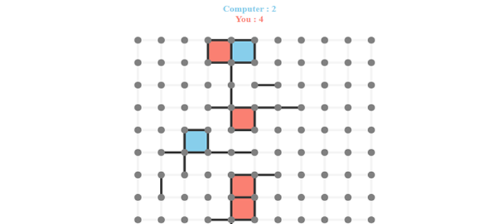 بازی Dots and Boxes