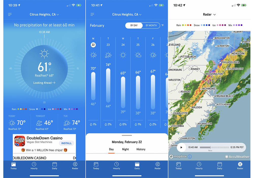 اپلیکیشن هواشناسی AccuWeather