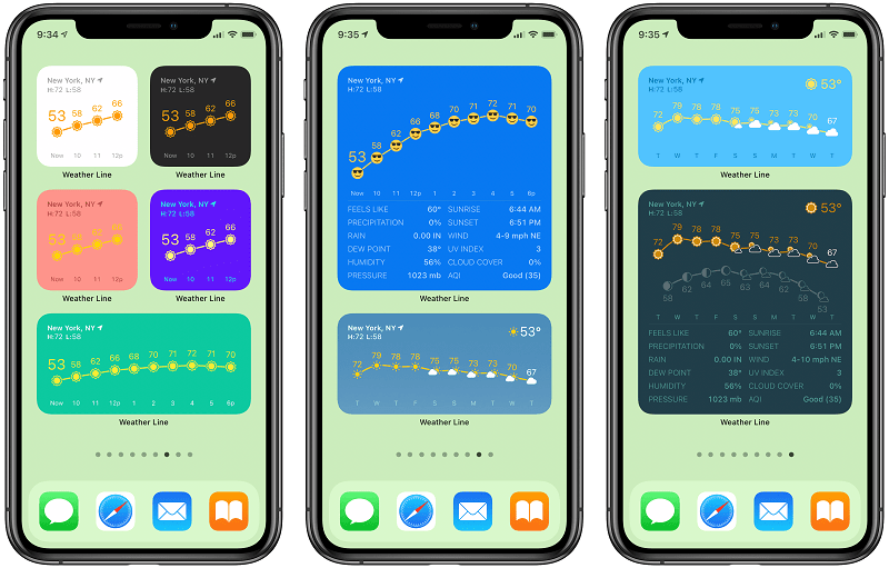 Weather Line: بهترین ویجت های ایفون برای هواشناسی