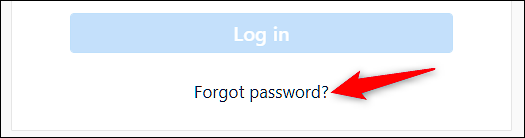 کلیک بر روی forgot password