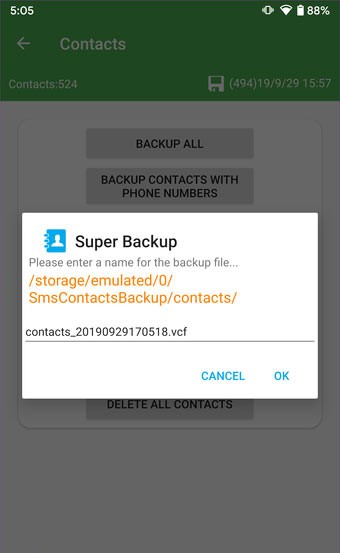 انتقال فایل در برنامه super backup